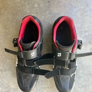 Black and Pink Cycling Shoes